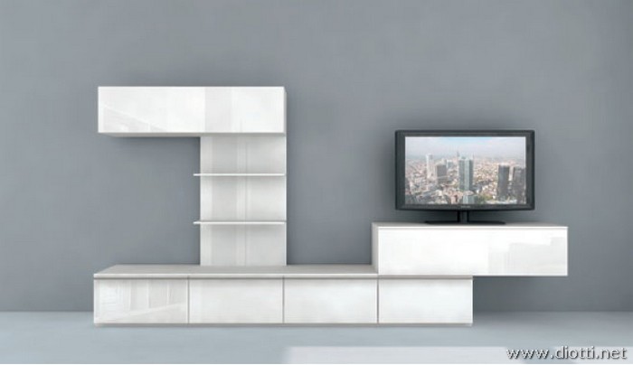 Day living room furniture PD11 glossy white
